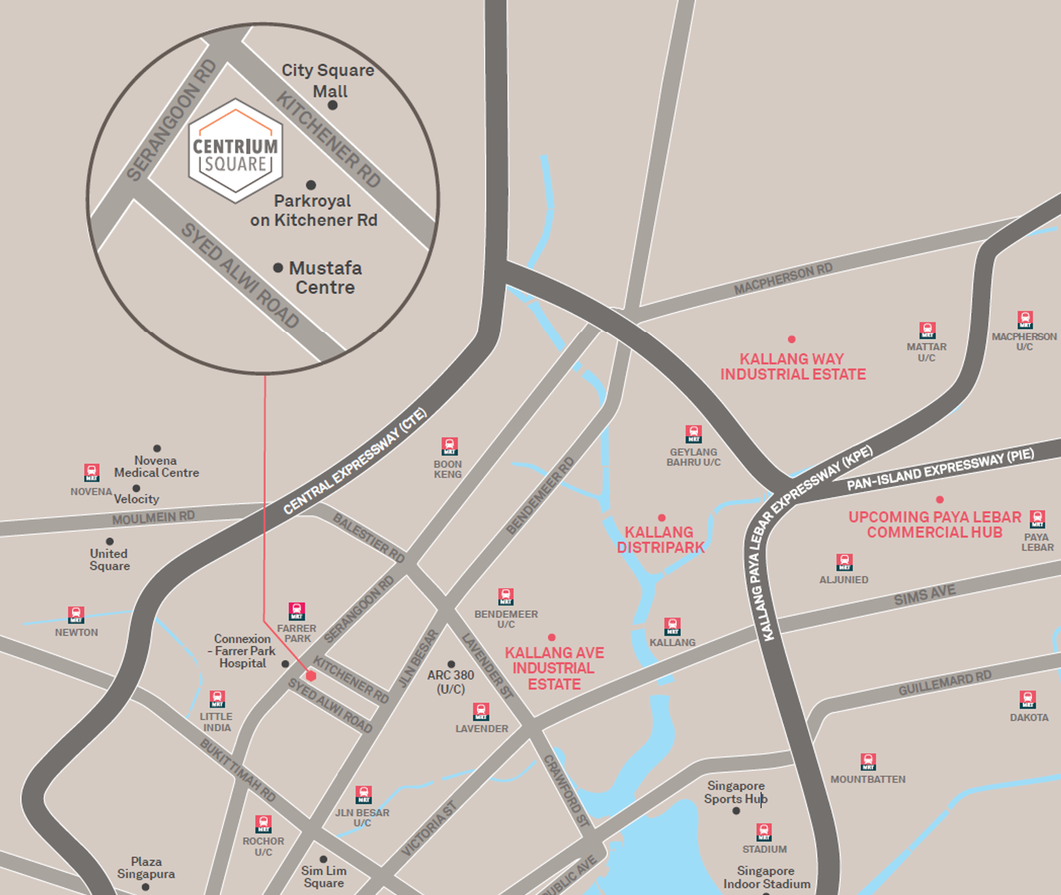 centrium location map