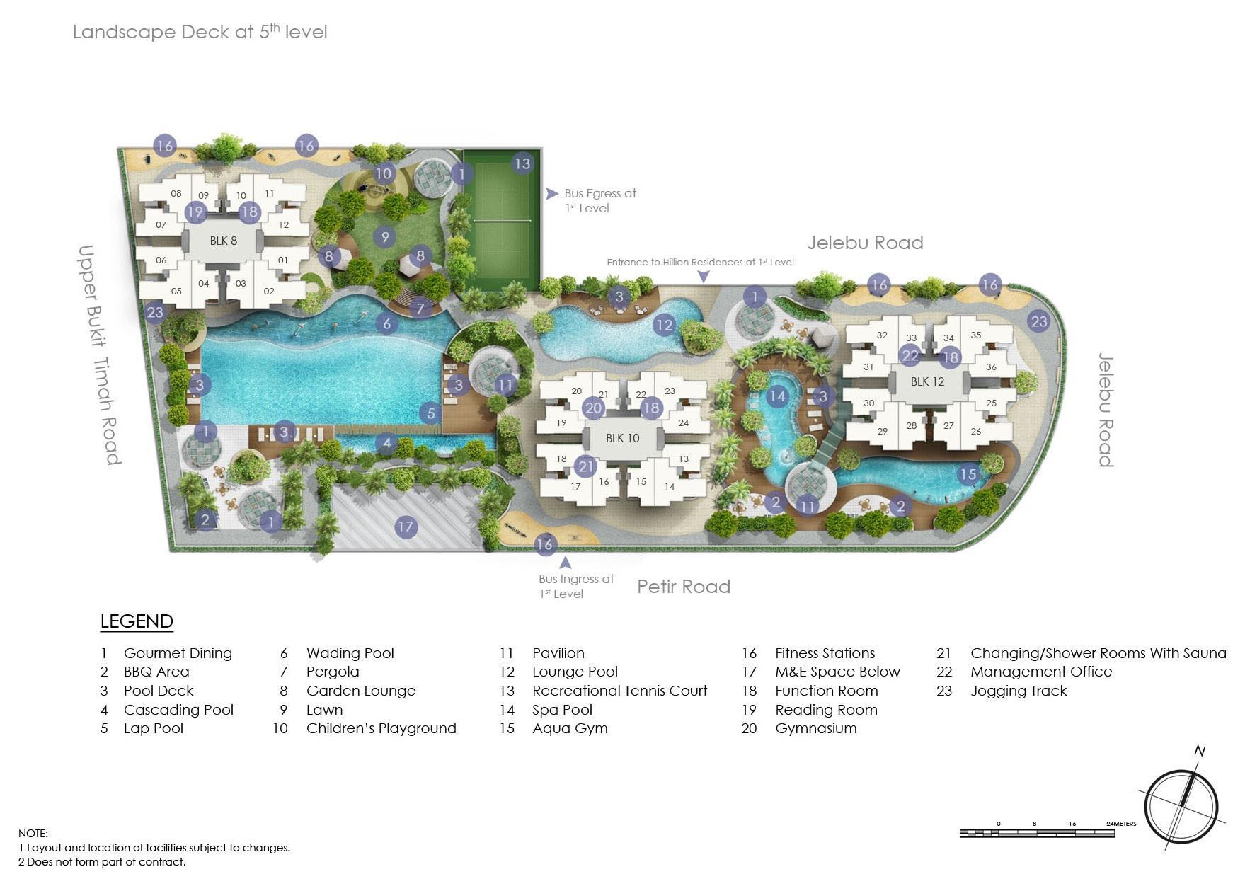 Hillion Residences site map